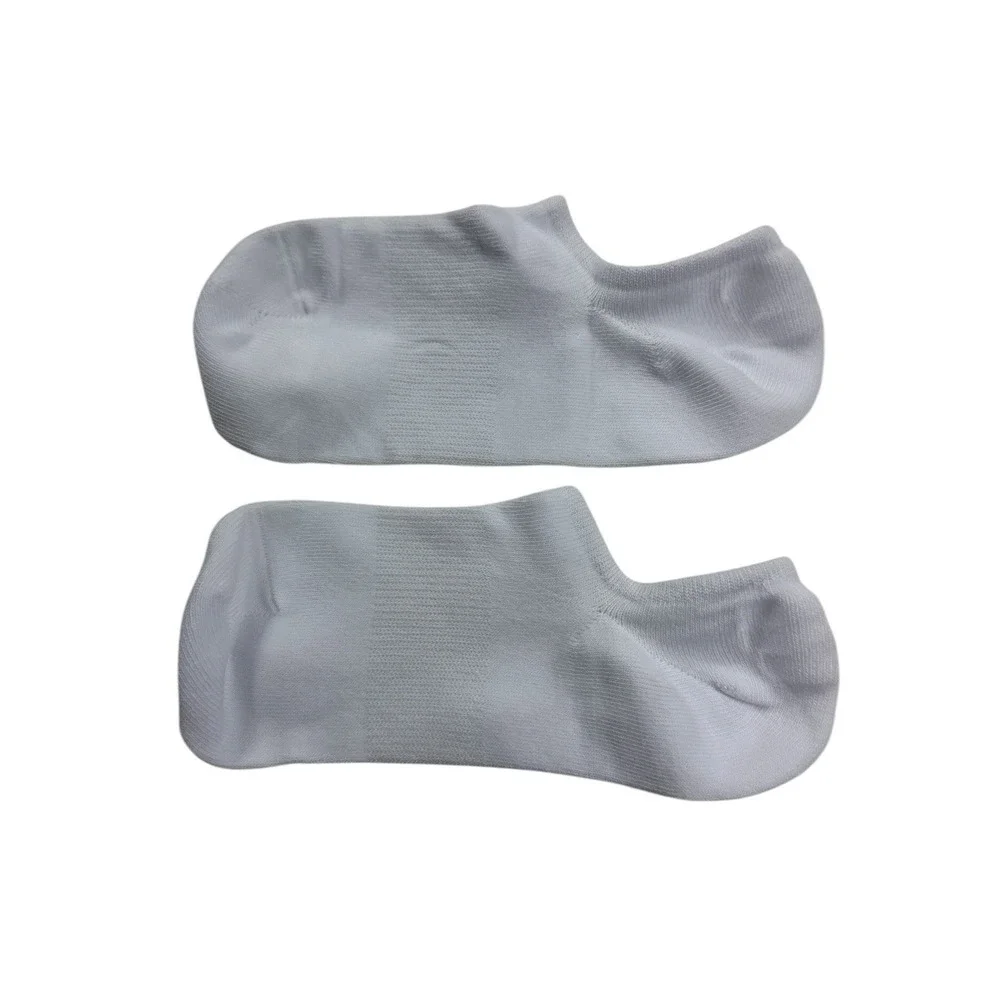 IDEGG 10 Pair No Show Socks White Black Invisible Liner Low Cut Unisex M-65-AKF